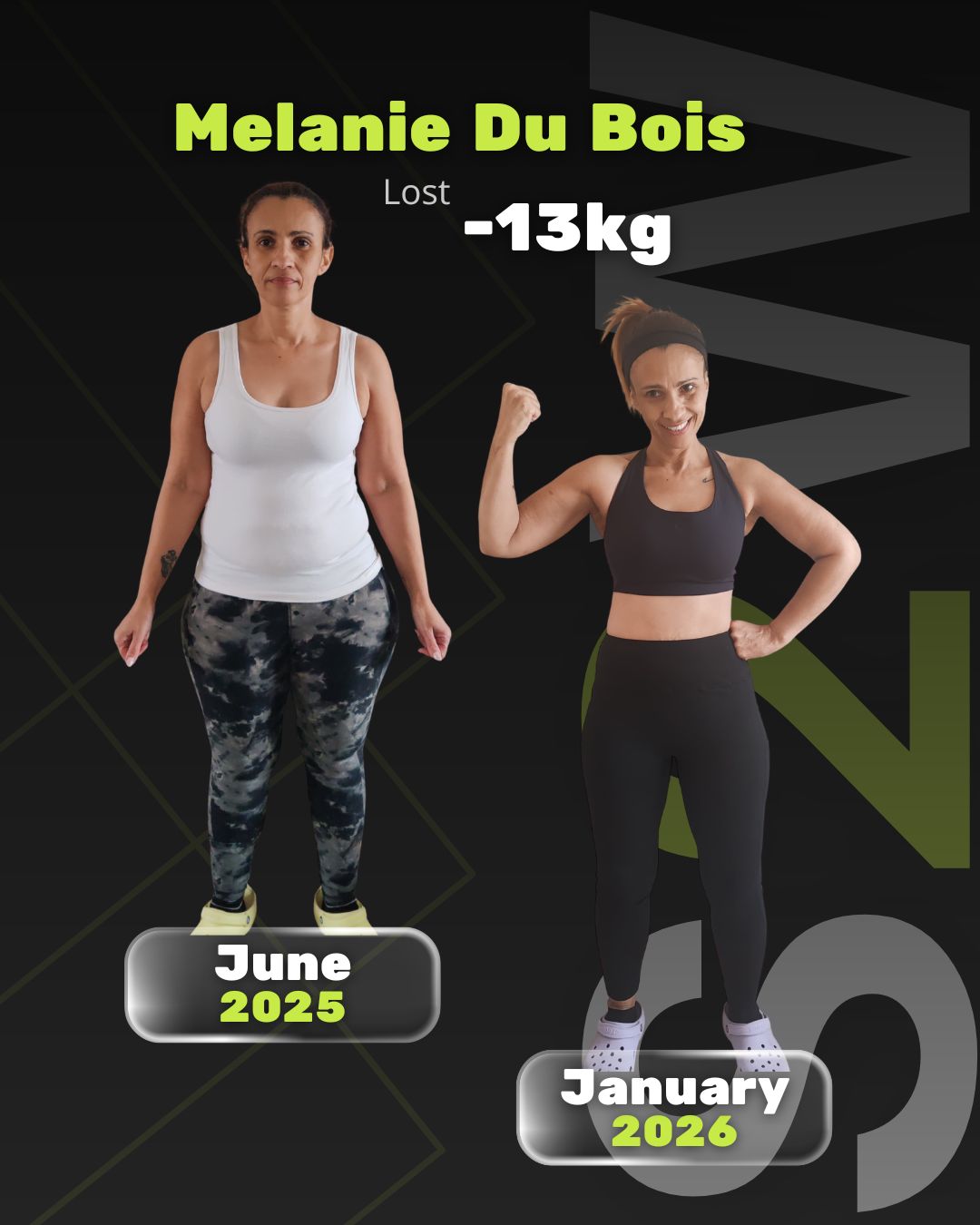 Melanie du Bois lost 13kg